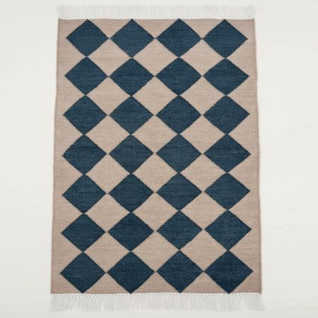 Handmade Vintage Multicolor Wool Dhurrie For Living